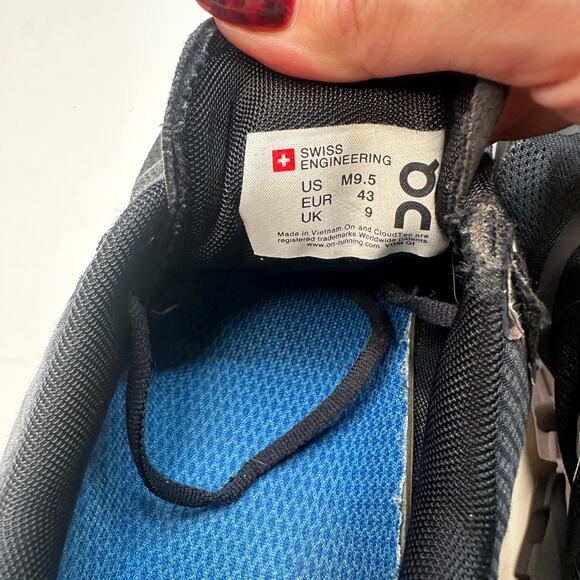 On Cloud Cloudflow Black Gray Running Shoes - Picture 7 of 8